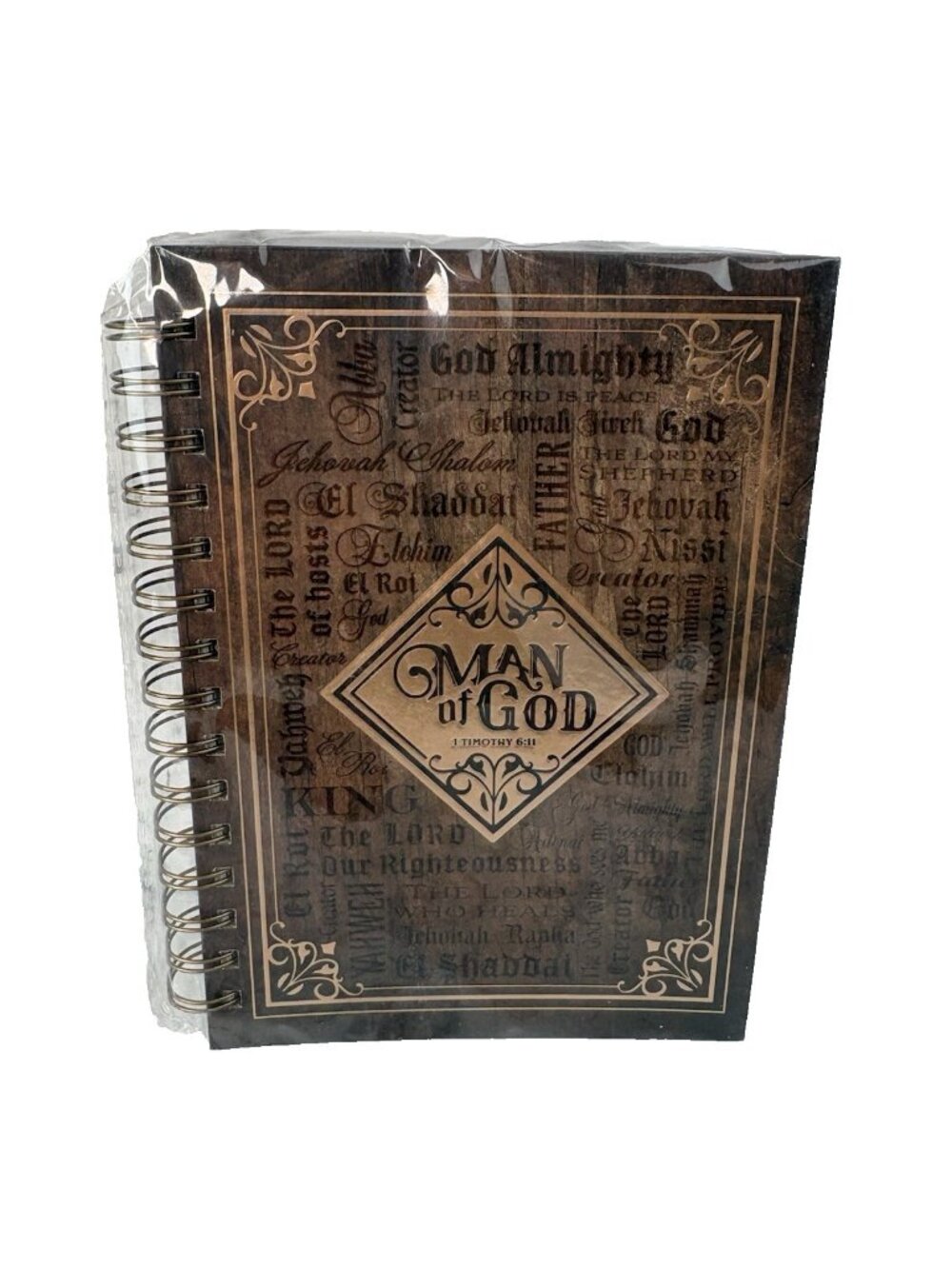 *NIP Man Of God Spiral Wirebound Journal 192 Lined Pages Christian Art Gifts